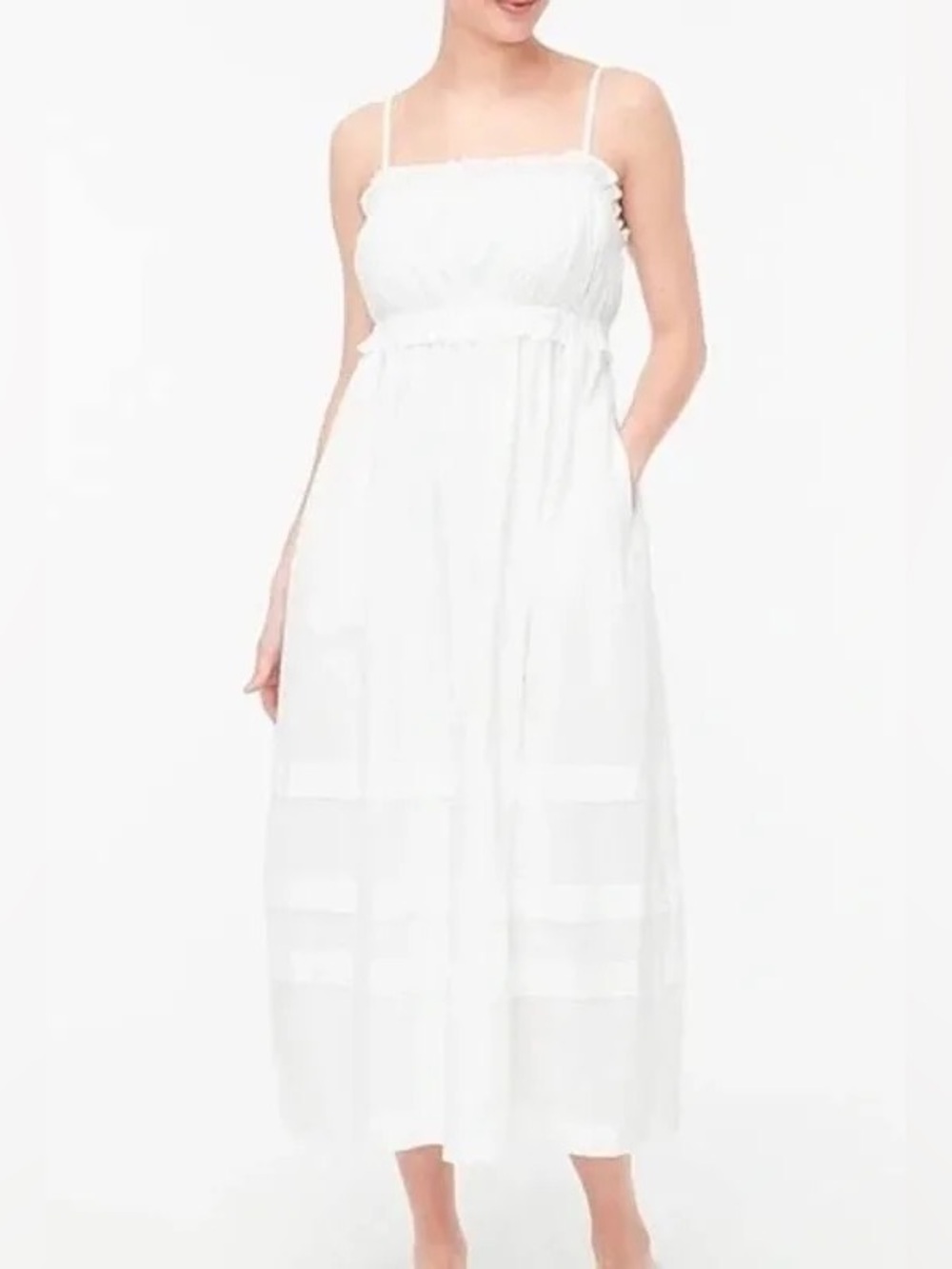 J.Crew Factory Ruffle Maxi Dress Size 4 NWOT